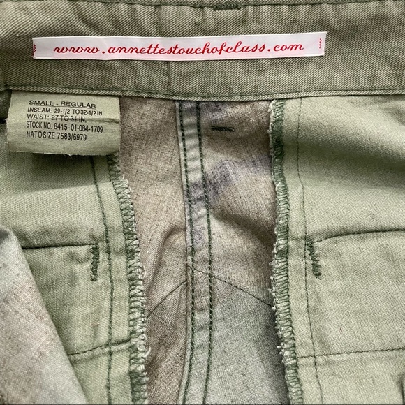 "Get Your Camo On" Bejeweled Army Fatigue Pants with Swarovski Crystal Cross - Picture 6 of 8